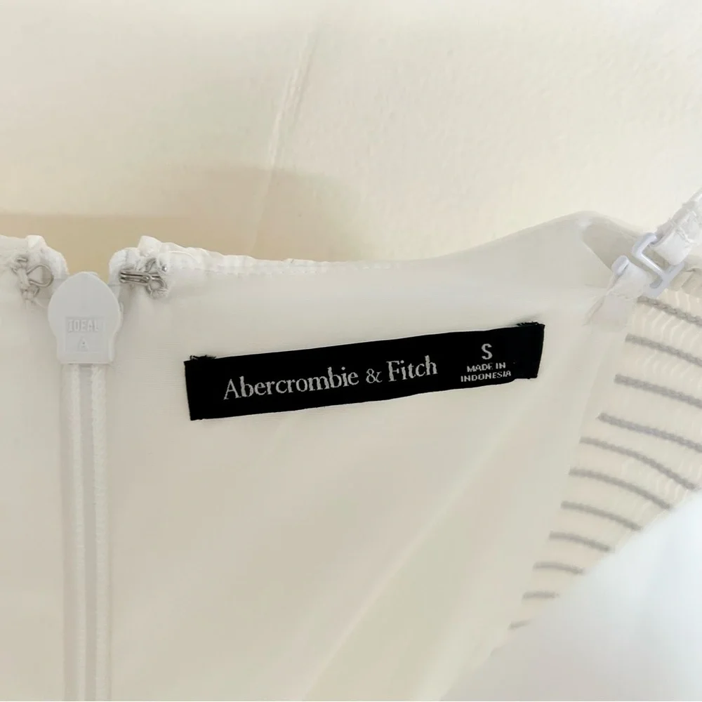 Abercrombie & Fitch White Strapless Tiered Mini Dress - Picture 4 of 5